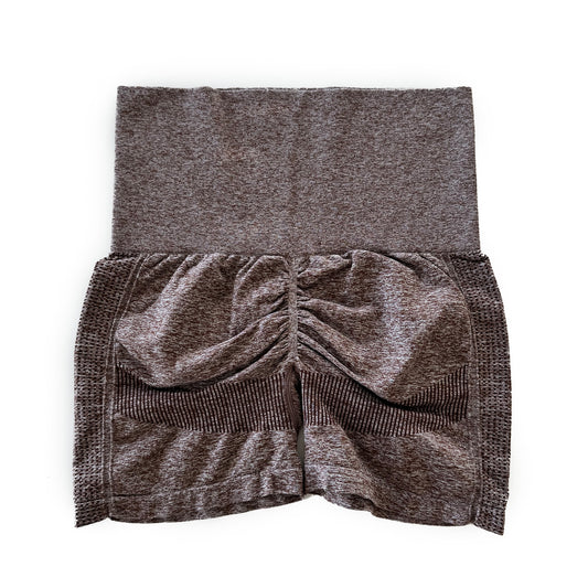 Scrunch Butt Gym Shorts Tummy Tucker (Burgundy)