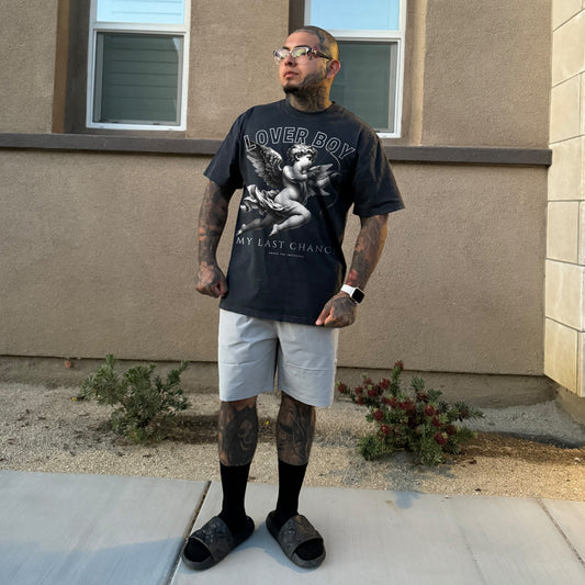 Lover Boy Oversized Fit Tee (Stone Wash)