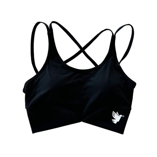 Criss-Cross Sports Bra (Black)