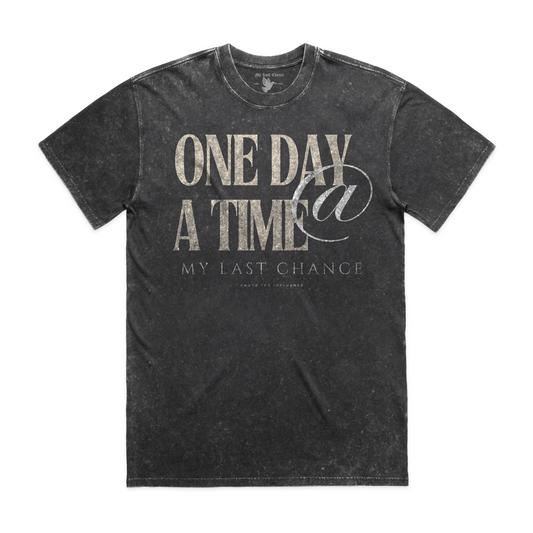 One Day @ A Time Oversized Fit Tee (Stone Wash)