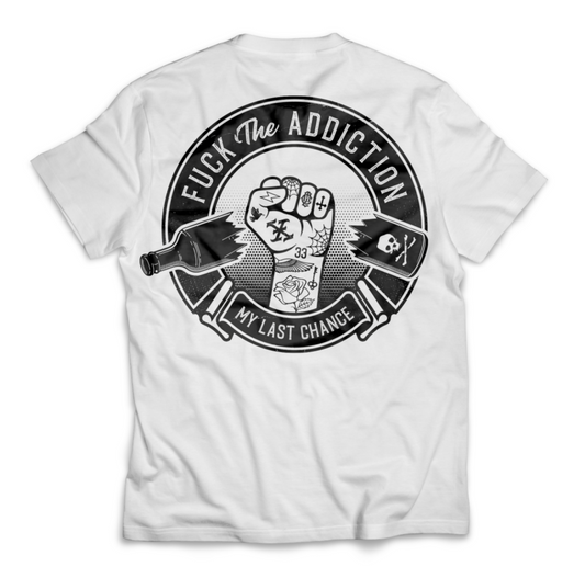 FUCK ALCOHOL BADGE TEE